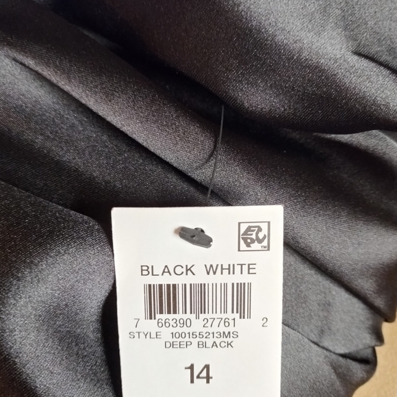 NWT Alfani Elegant Black Satin Wrap Dress - Picture 7 of 9